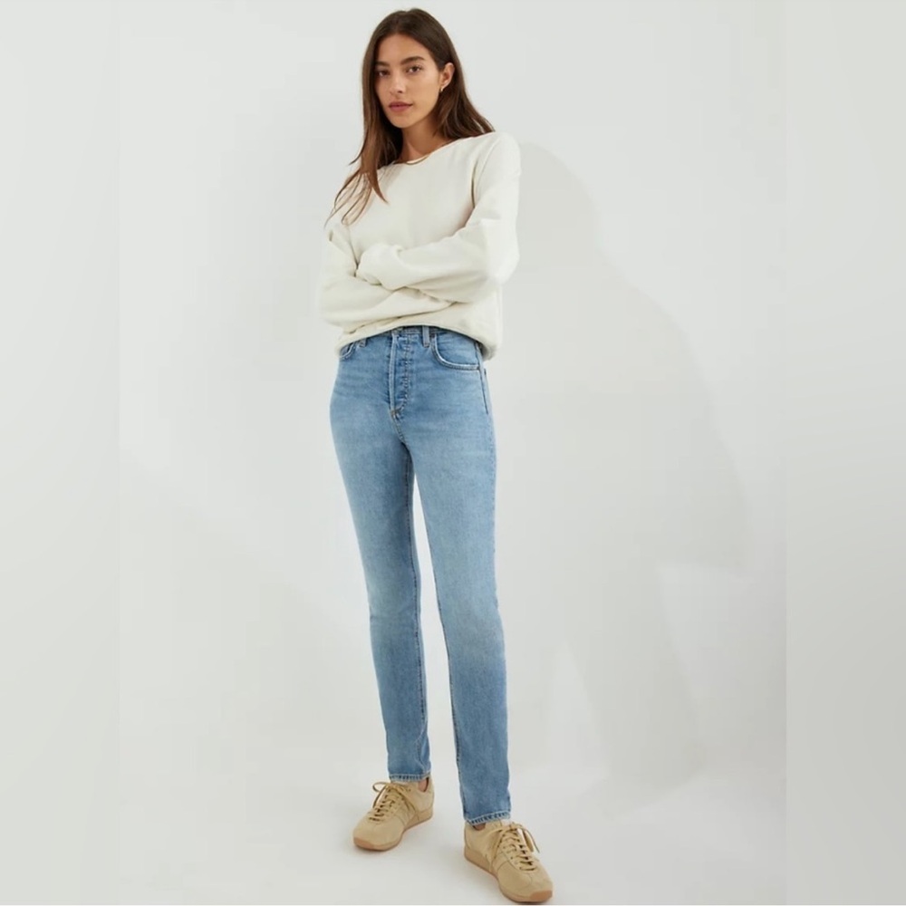 Aritzia Denim Forum THE YOKO HIGH RISE SLIM 30L Jean size 27 - Picture 1 of 12